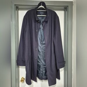 Lands End Mens Wool Blend Overcoat